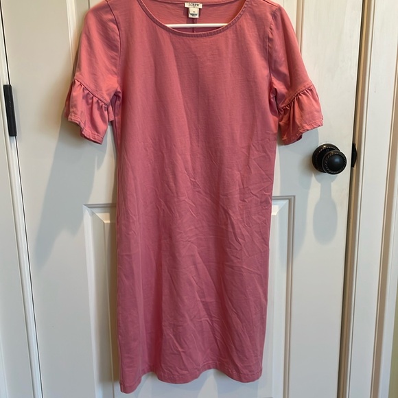J. Crew Dresses & Skirts - J. Crew T- Shirt Dress with Ruffled Sleeves- XS